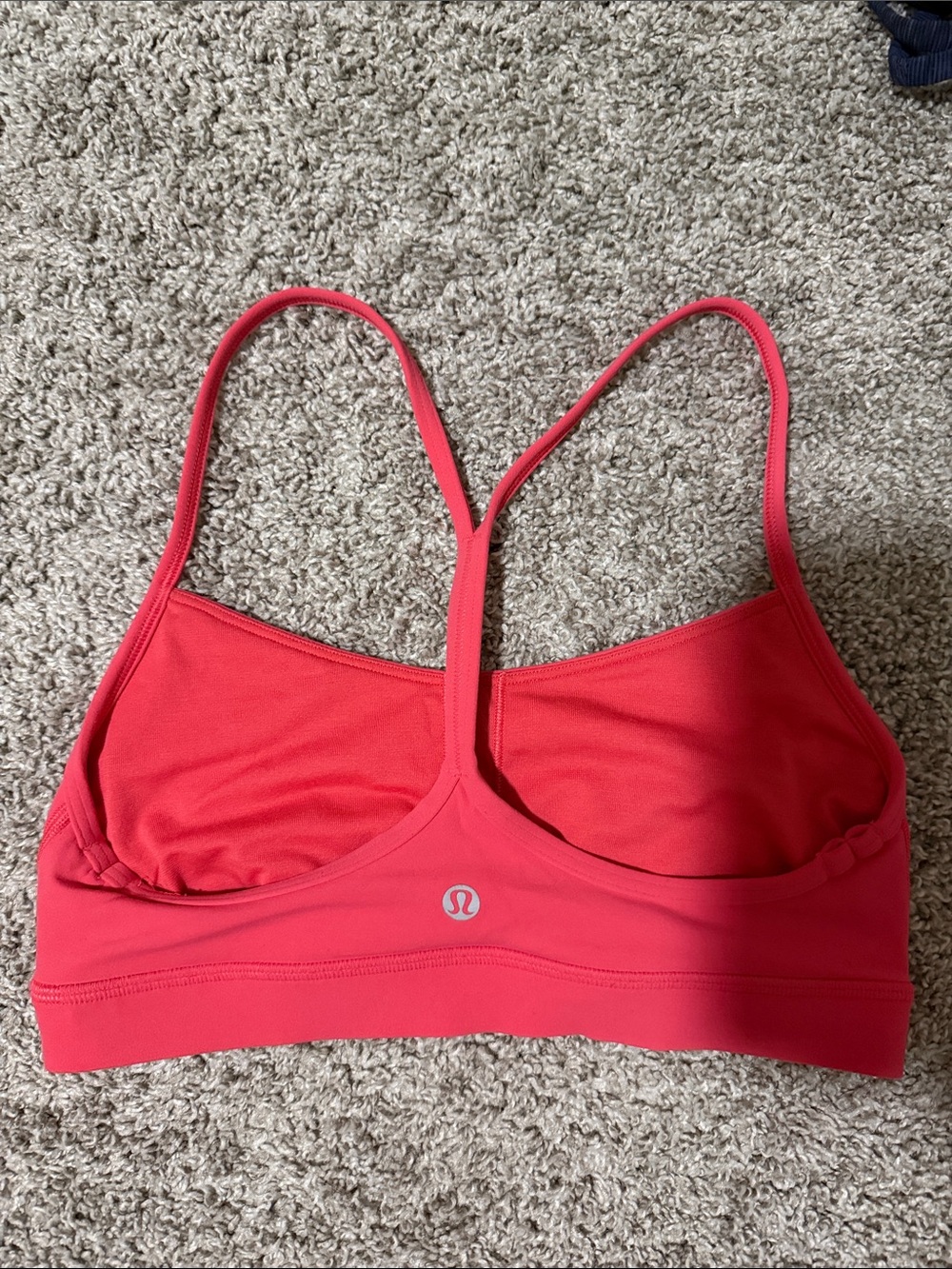 lululemon athletica Coral Red Strappy Sports Bra